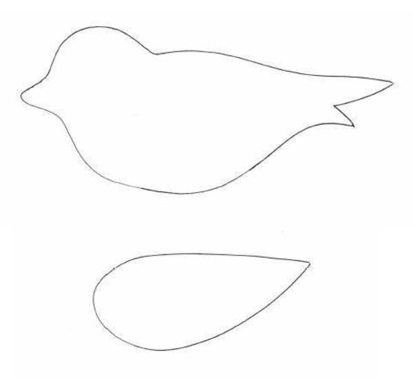 Шаблон птицы для аппликации