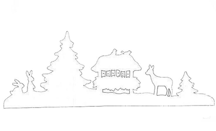 Новогодние шаблоны для подоконников