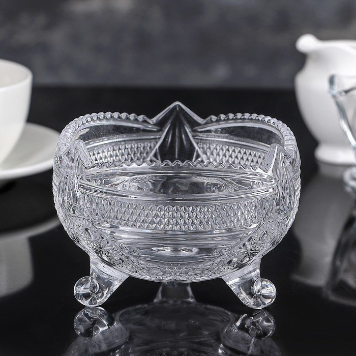 Конфетница салатница стекло гнутое