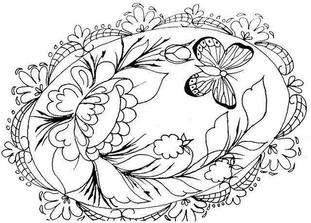 Жостово роспись раскраска