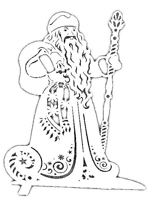 Вытынанки дед Мороз