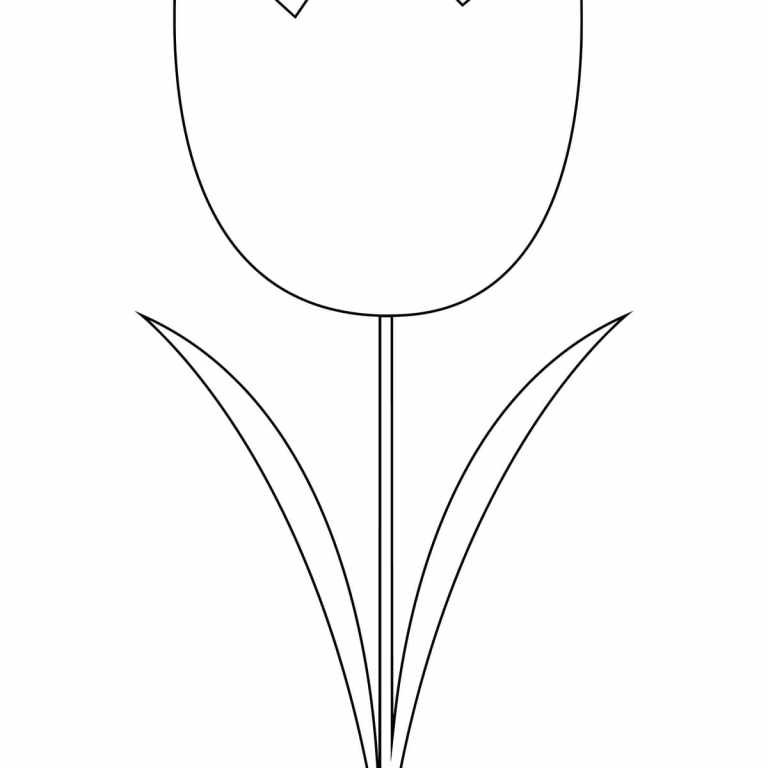 Трафарет тюльпана для вырезания
