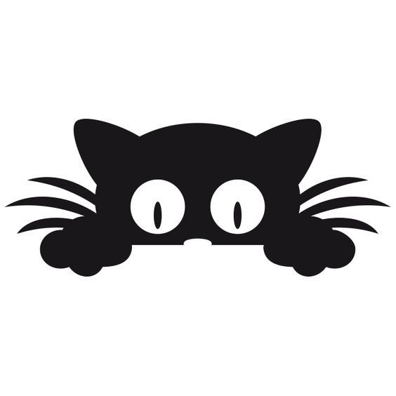 Силуэт мордочки кота