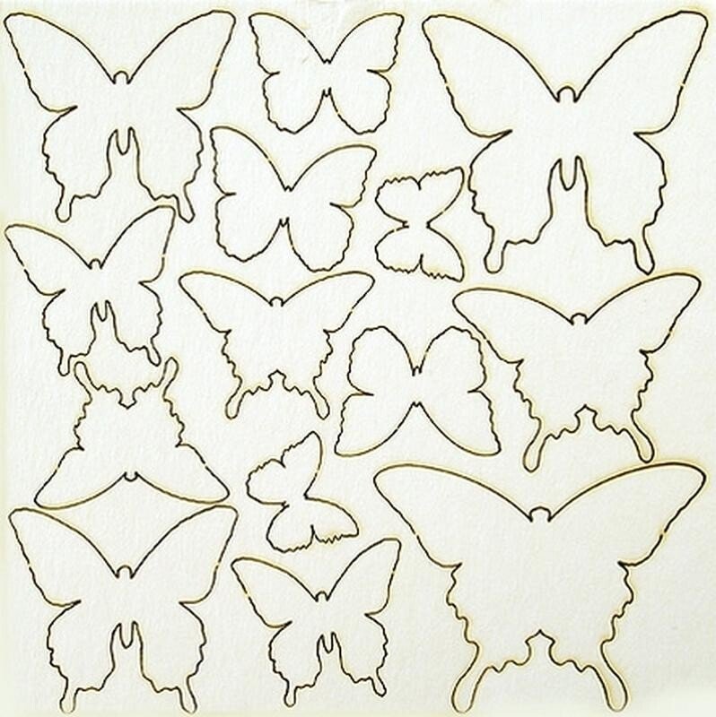 Трафареты бабочек для декора