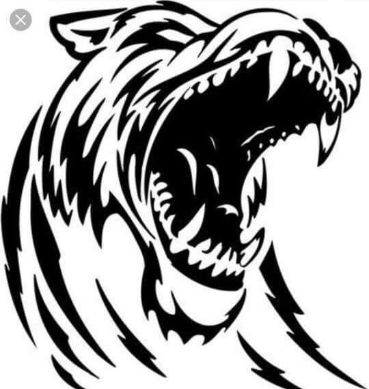 Трафарет оскал