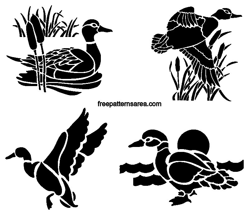 Трафареты уток