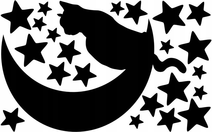 Кот на Луне на окно