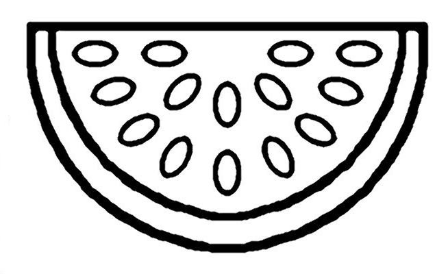 Долька арбуза раскраска для детей