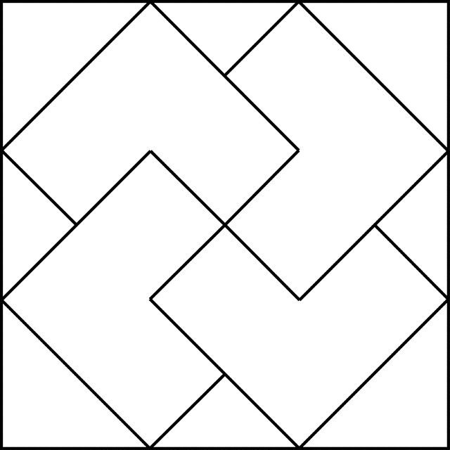 Геометрический орнамент в квадрате