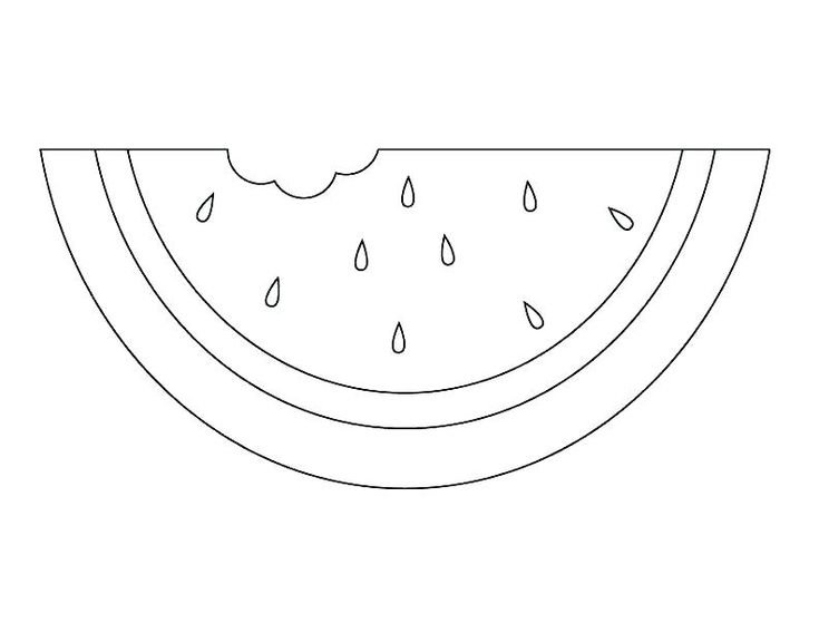 Долька арбуза раскраска для детей