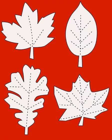 Листья из картона