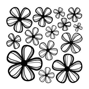 Трафареты маленьких цветов