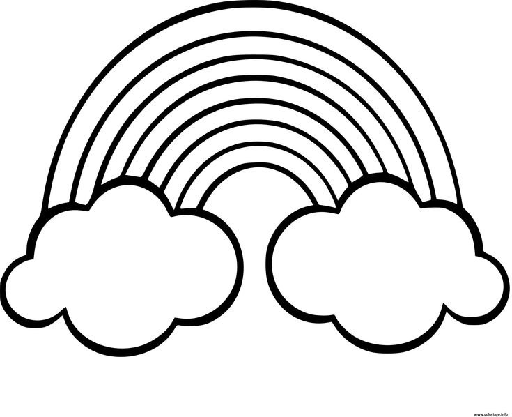 Радуга раскраска для детей