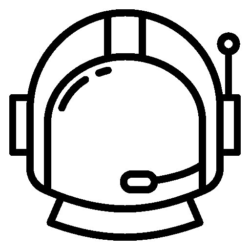 Трафарет шлема Космонавта для вырезания