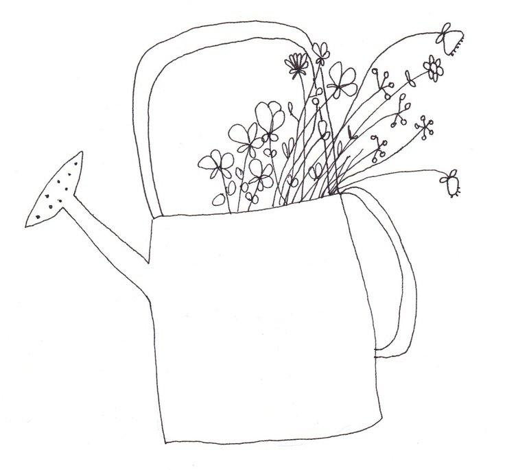 Лейка шаблон для рисования