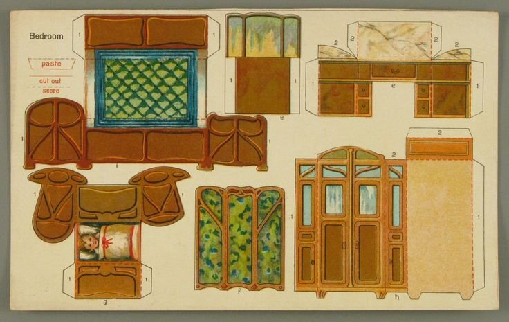 Развертка кукольной мебели