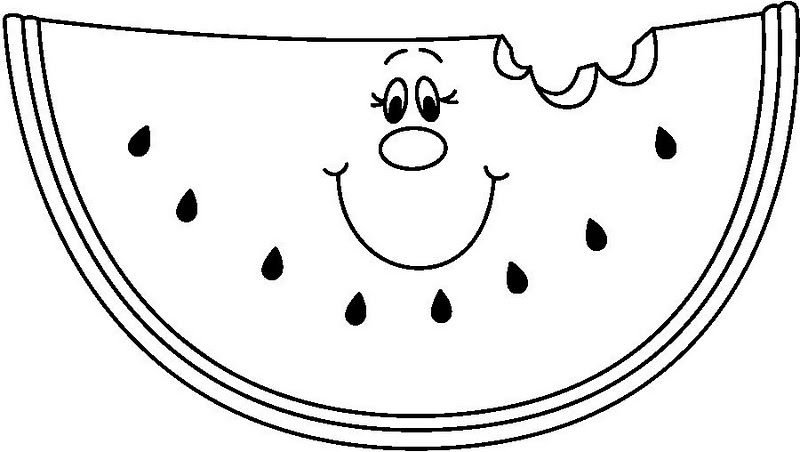 Арбуз раскраска для детей