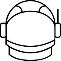 Трафарет шлема Космонавта для вырезания