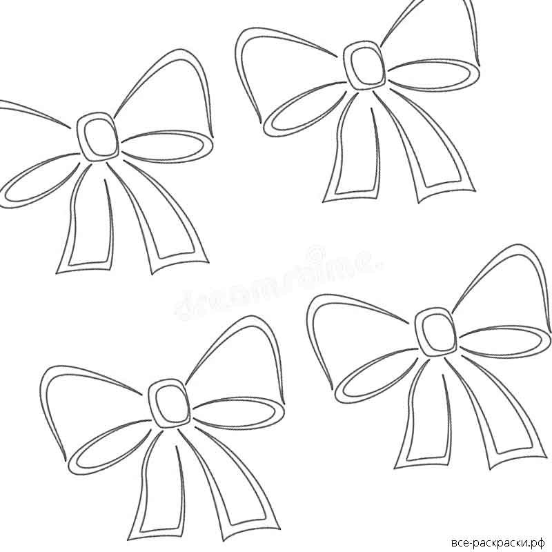 Бантик трафарет для вырезания