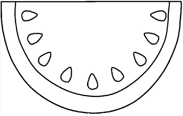 Арбуз раскраска для детей