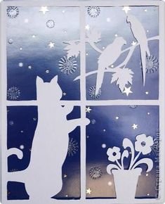 Кот украшение на окно