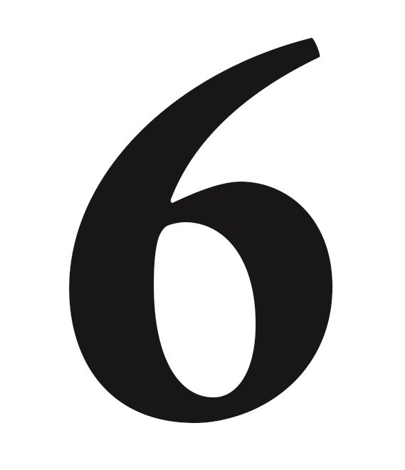 Цифра 6 трафарет