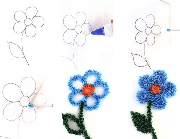Цветок в технике торцевание