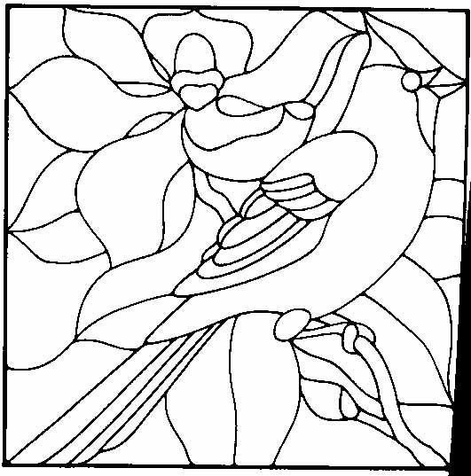 Контур рисунка для витража