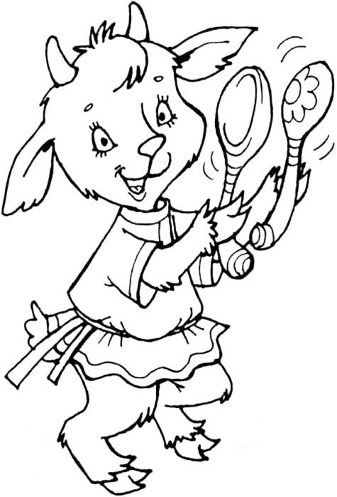 Раскраска коза