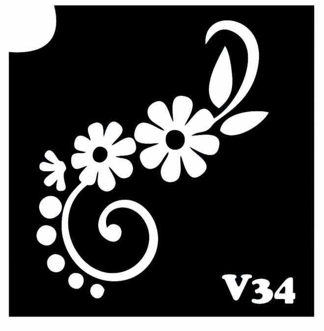 Трафареты для декора цветы