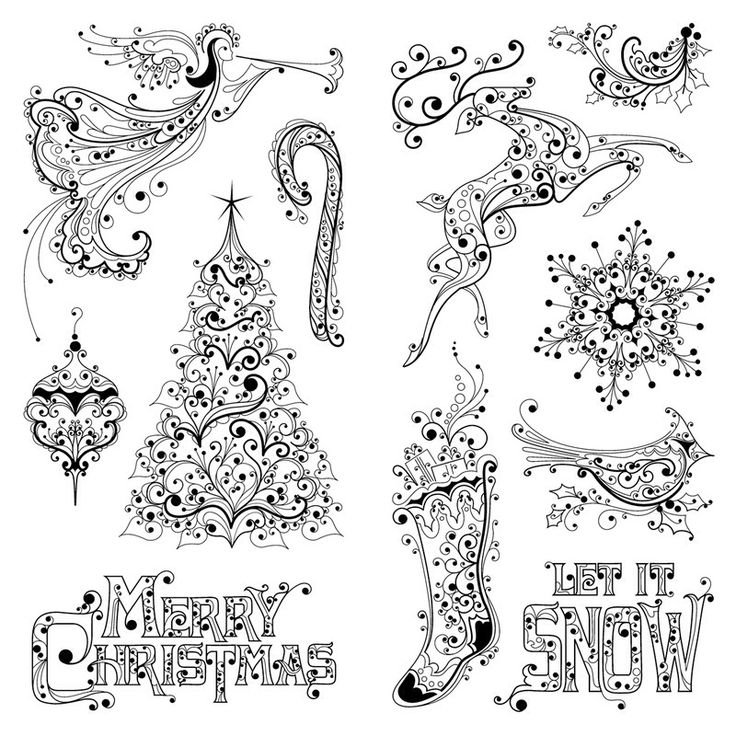 Новогодний узор рисунок