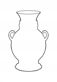 Силуэт кувшина для гжельской росписи