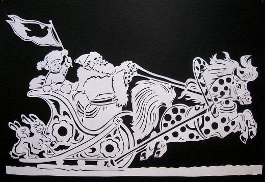 Ажурное вырезание лошадь