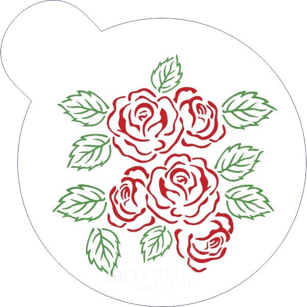 Трафарет "розы"