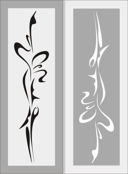 Трафареты для гравировки на стекле