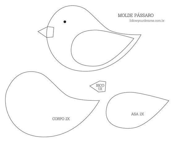 Выкройка птиц Снегирь синица