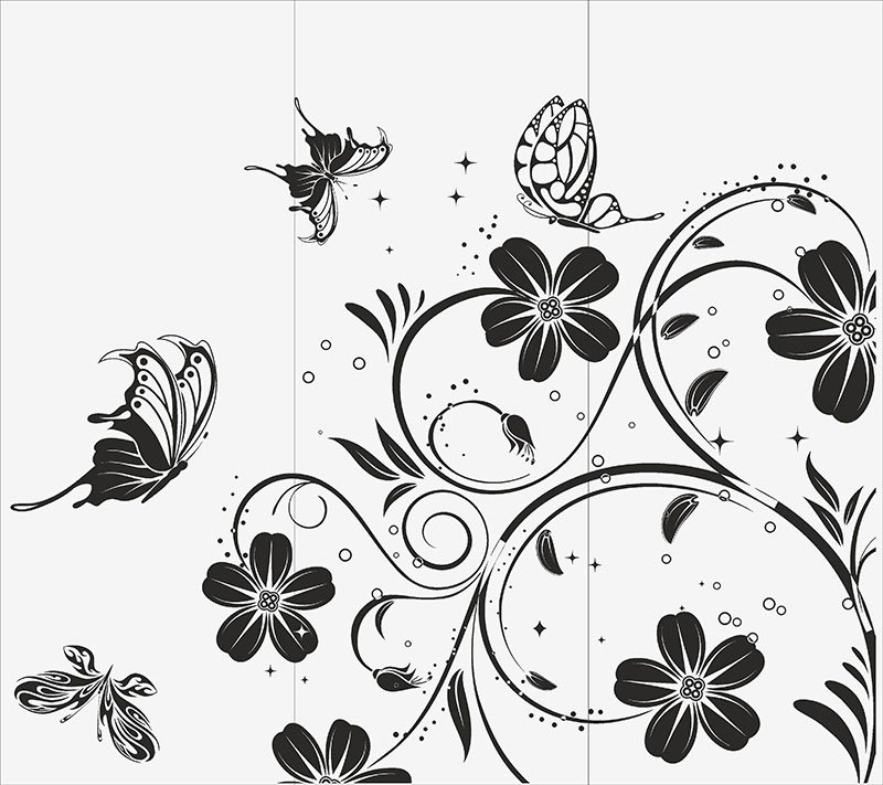 Трафаретные узоры на мебели