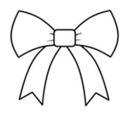 Бантик трафарет для вырезания