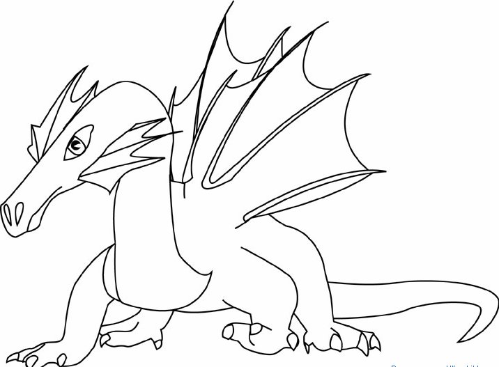 Дракон шаблон