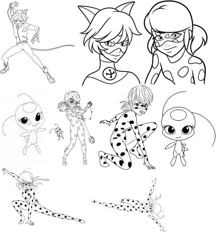 Леди баг разрисовка