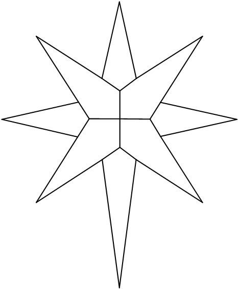 Чертеж звезды восьмиконечной Вифлеемской