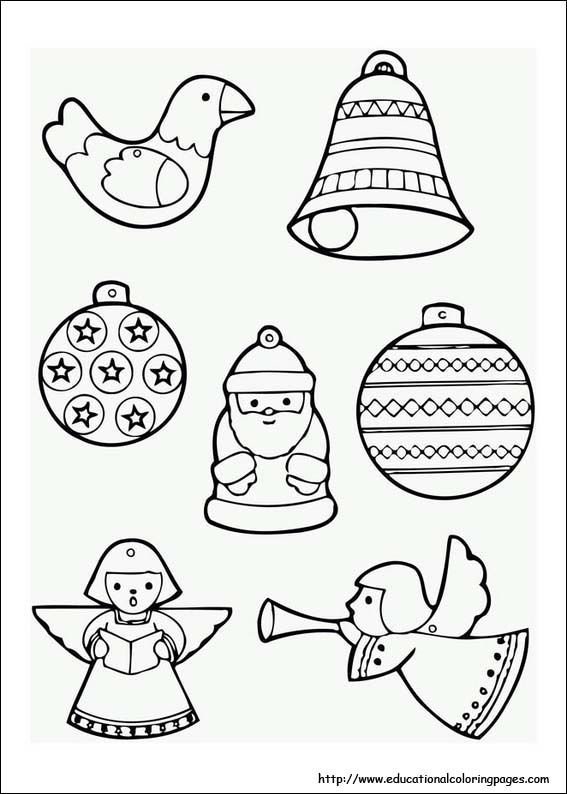 Елка с игрушками раскраска