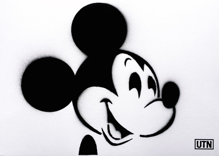 Микки Маус трафарет для вырезания