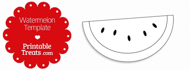 Половинка арбуза шаблон