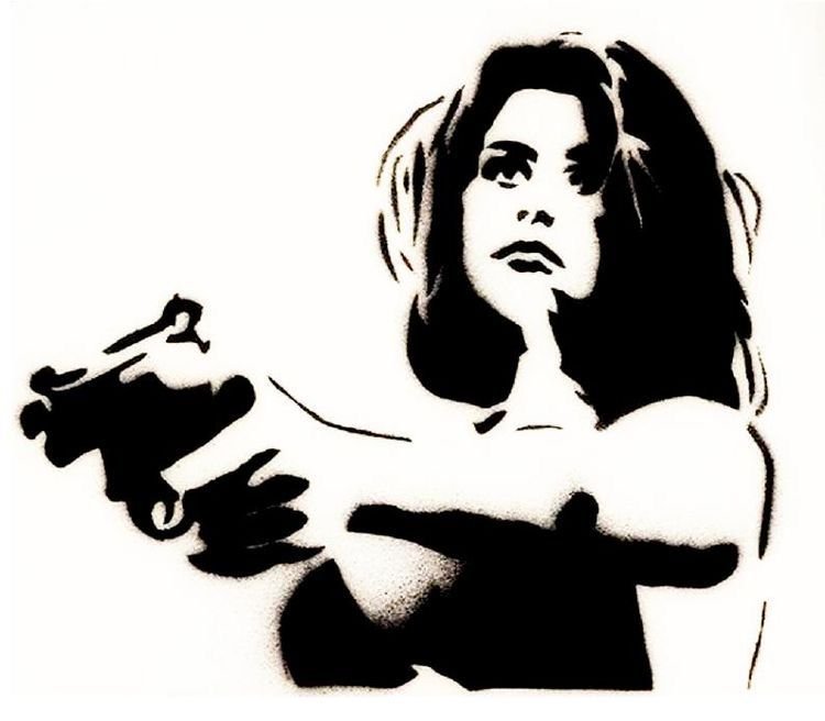 Трафареты для граффити девушка