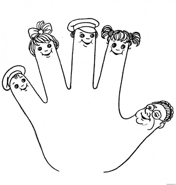 Рука раскраска