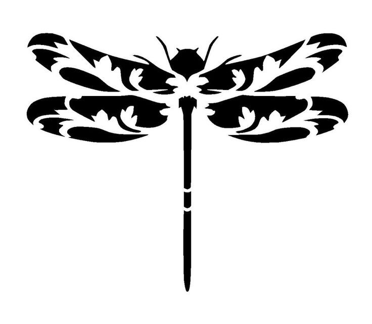 Трафарет Стрекоза для рисования