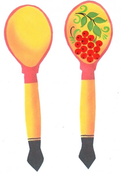 Рисование Хохломская ложка