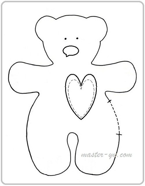 Трафарет мягкой игрушки