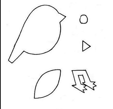 Аппликация Снегирь 2 младшая группа шаблоны